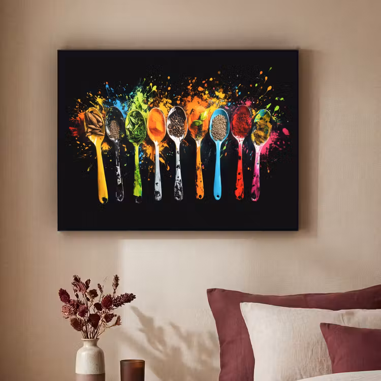 Art Frame - Lepels - Kruiden - Modern - Graffiti - Verf - Kleurrijk — 2