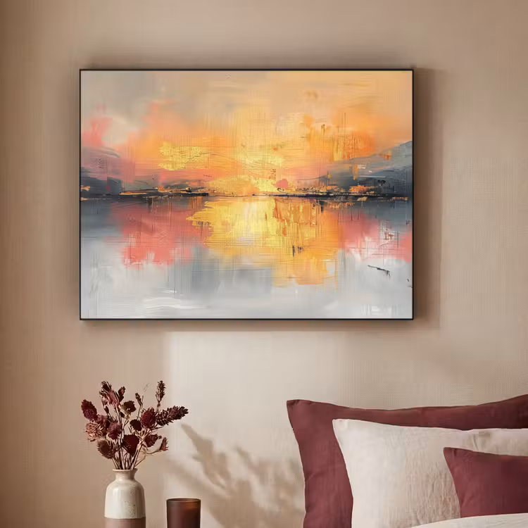 Art Frame - Modern - Abstract - Goud - Roze — 2