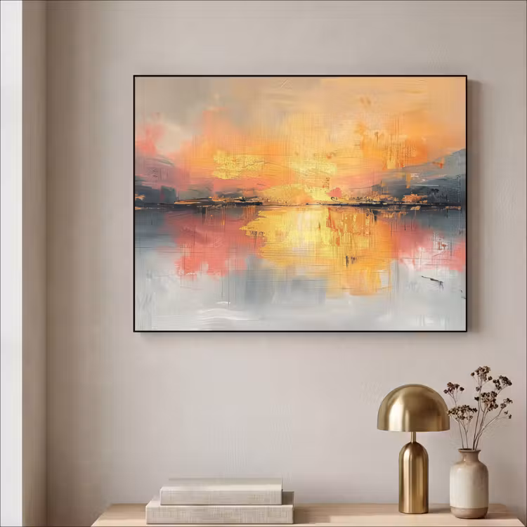 Art Frame - Modern - Abstract - Goud - Roze — 3