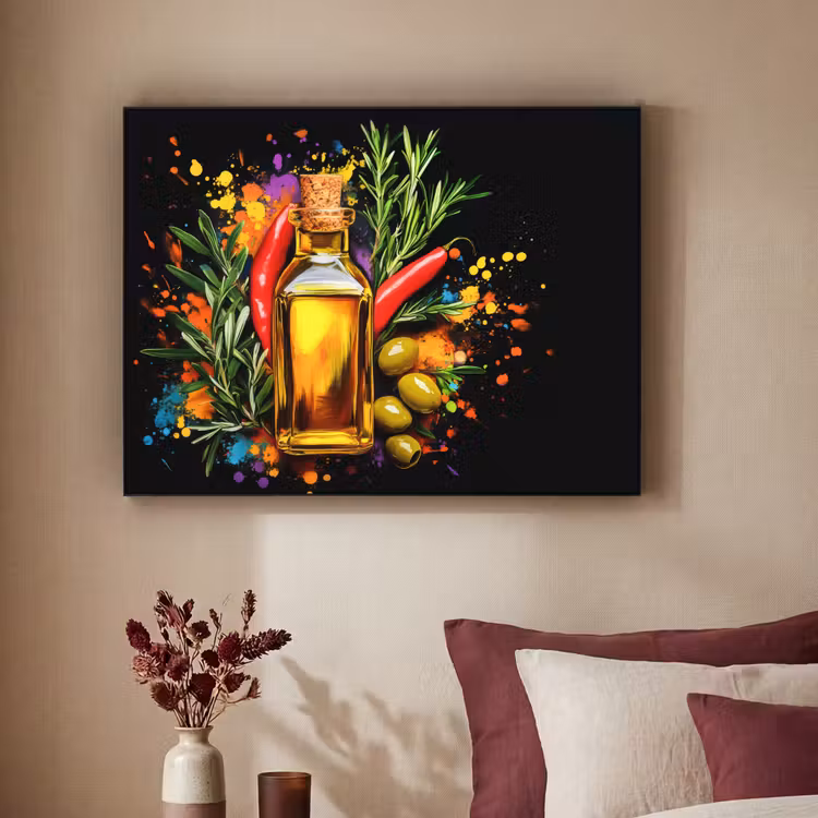 Art Frame - Olijfolie - Graffiti - Peper - Olijven - Modern — 2