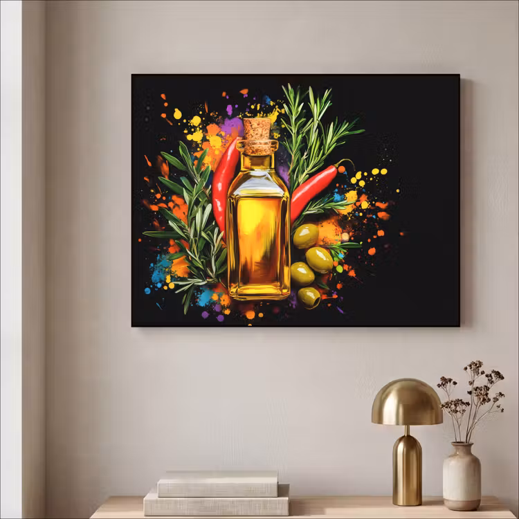 Art Frame - Olijfolie - Graffiti - Peper - Olijven - Modern — 3