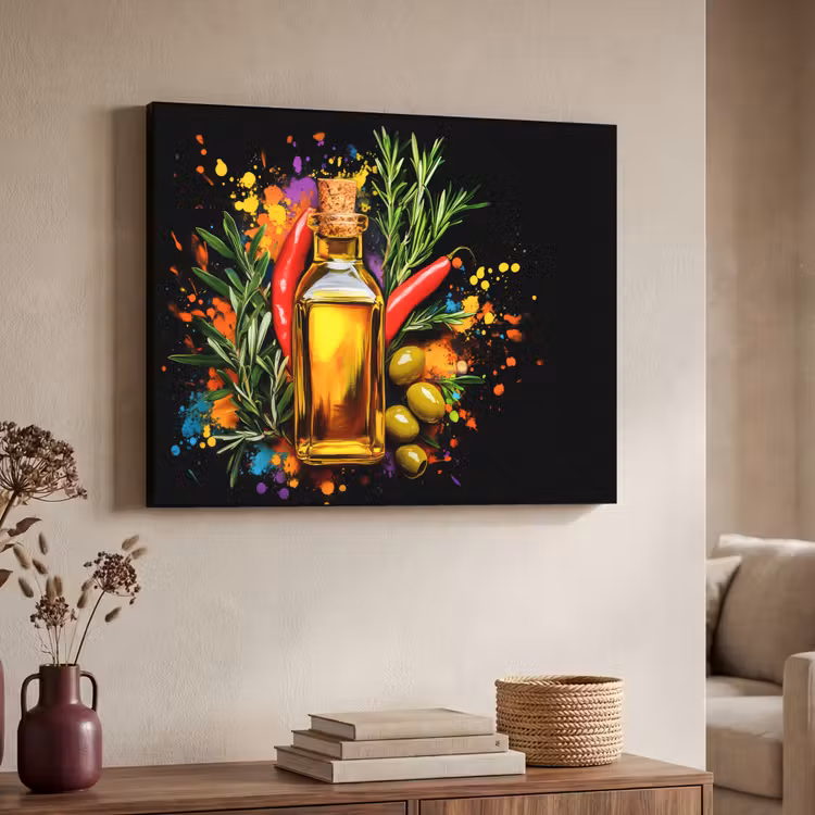 Art Frame - Olijfolie - Graffiti - Peper - Olijven - Modern — 4