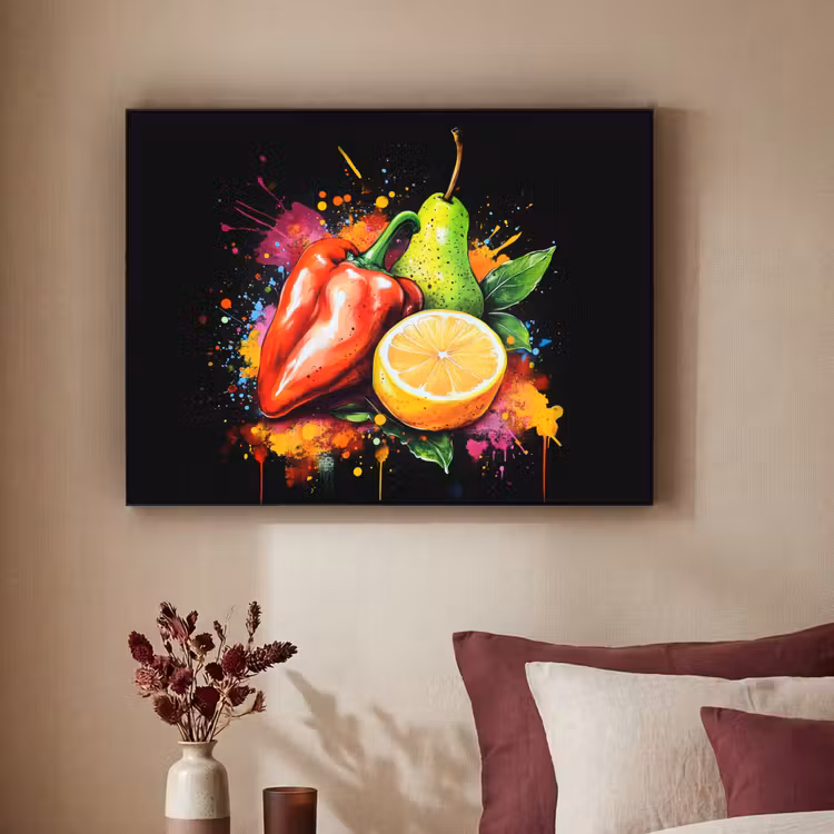 Art Frame - Paprika - Peer - Citroen - Graffiti - Verf - Abstract — 2