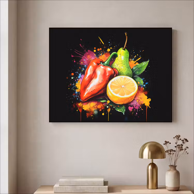 Art Frame - Paprika - Peer - Citroen - Graffiti - Verf - Abstract — 3