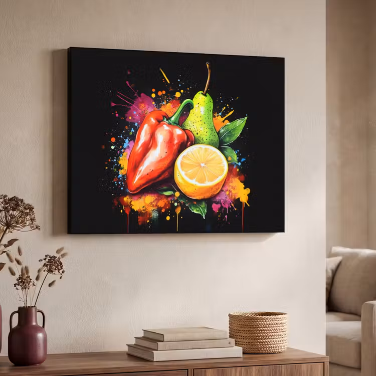 Art Frame - Paprika - Peer - Citroen - Graffiti - Verf - Abstract — 4