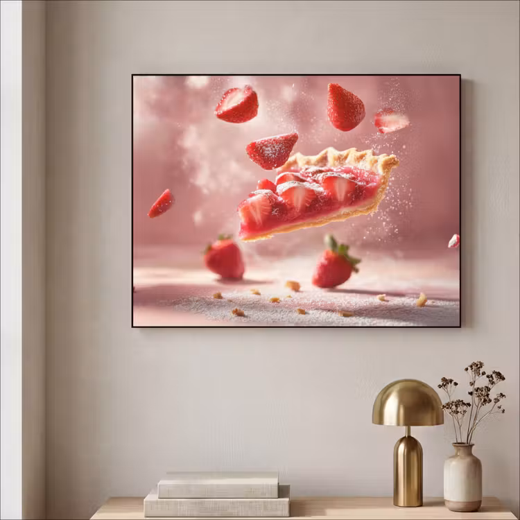 Art Frame - Aardbei - Taart- Eten - Roze — 3