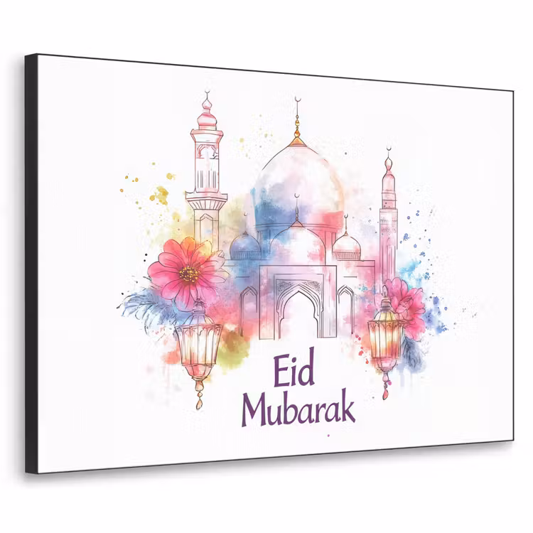 Art Frame - Moskee - Eid Mubarak - Suikerfeest - Kleurrijk - Ramadan - Islamitische — 1