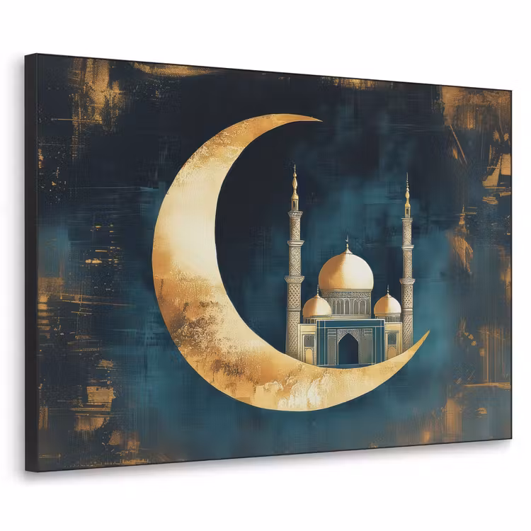 Art Frame - Moskee - Halve maan - Goud - Ramadan - Islamitische — 1