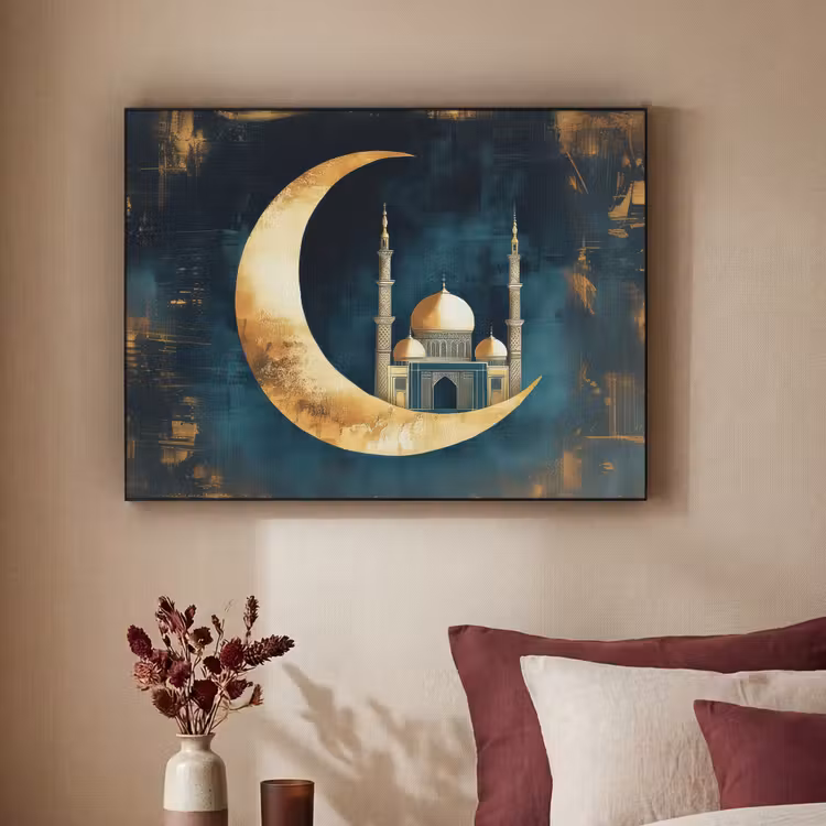 Art Frame - Moskee - Halve maan - Goud - Ramadan - Islamitische — 2