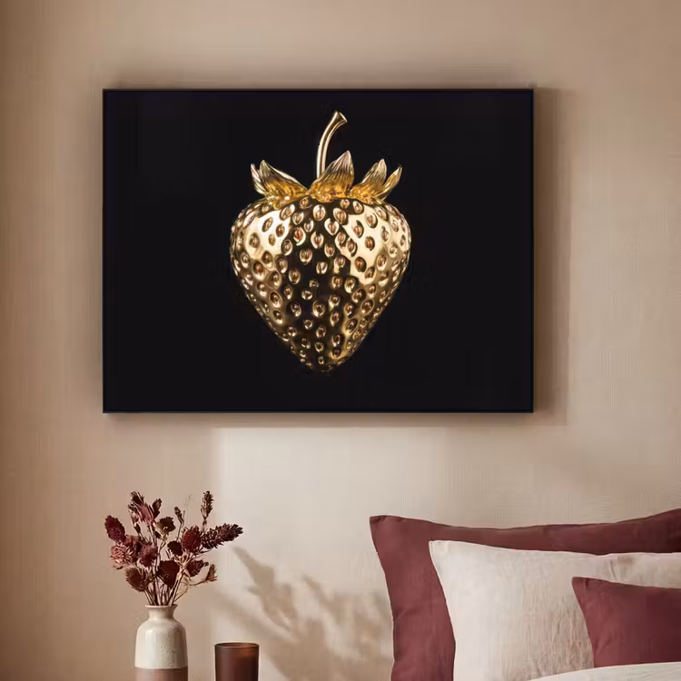 Art Frame - Aardbei - Goud - Zwart - Chrome — 2