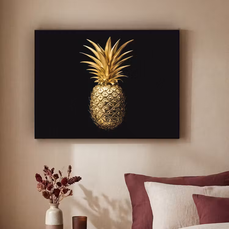 Art Frame - Ananas - Zwart - Goud - Luxe — 2