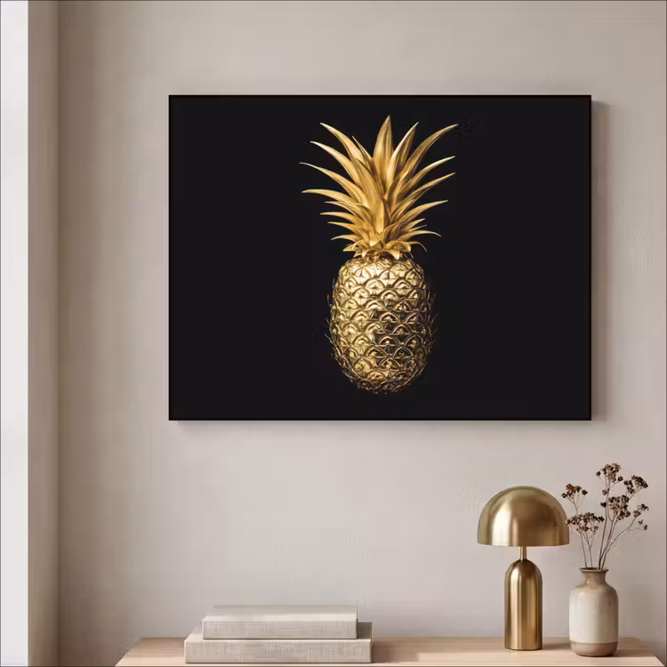 Art Frame - Ananas - Zwart - Goud - Luxe — 3