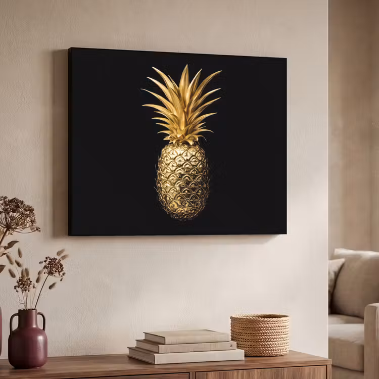 Art Frame - Ananas - Zwart - Goud - Luxe — 4