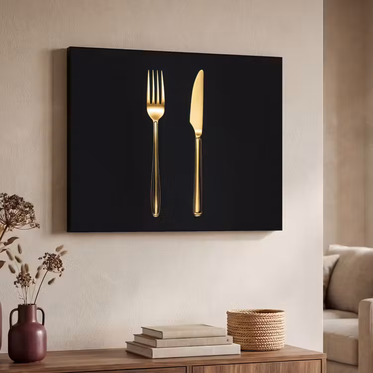 Art Frame - Bestek - Goud - Mes - Vork — 4