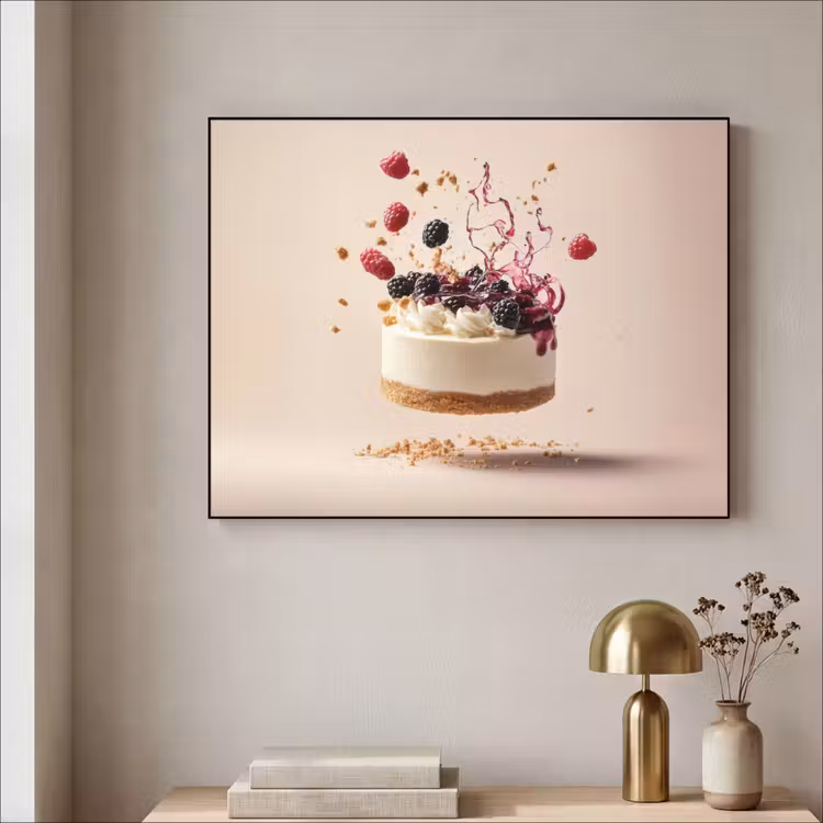 Art Frame - Cheesecake - Eten - Roze - Taart — 3