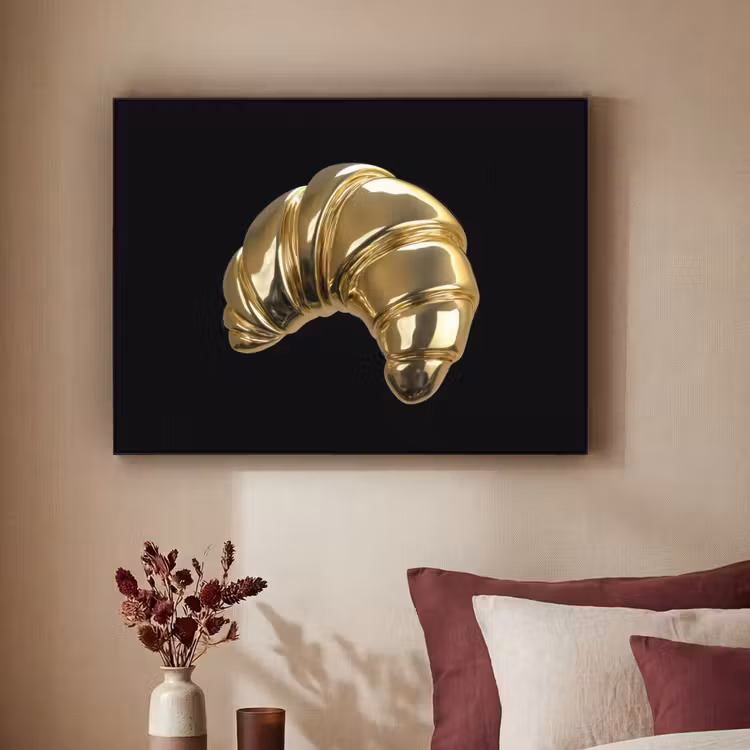 Art Frame - Croissant - Brood - Goud - Zwart — 2
