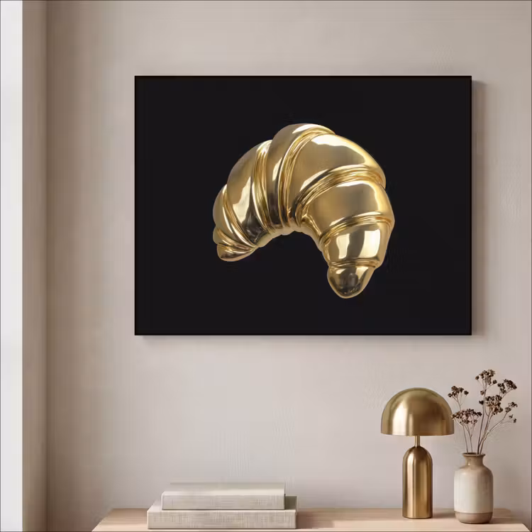 Art Frame - Croissant - Brood - Goud - Zwart — 3
