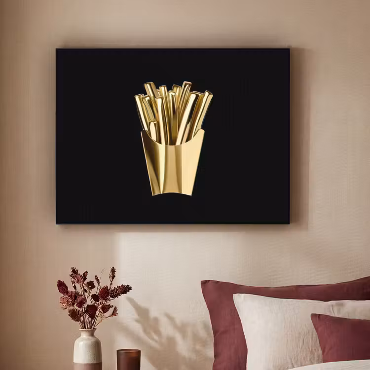 Art Frame - Friet - Goud - Chrome - Eten — 2