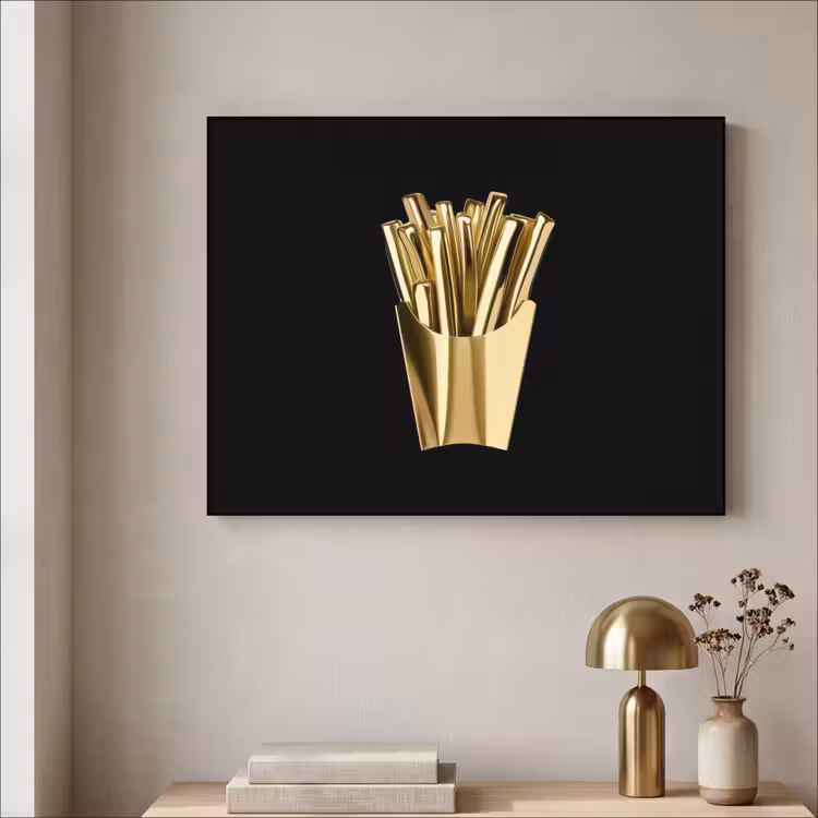 Art Frame - Friet - Goud - Chrome - Eten — 3