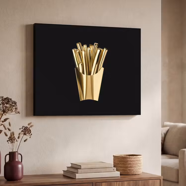 Art Frame - Friet - Goud - Chrome - Eten — 4