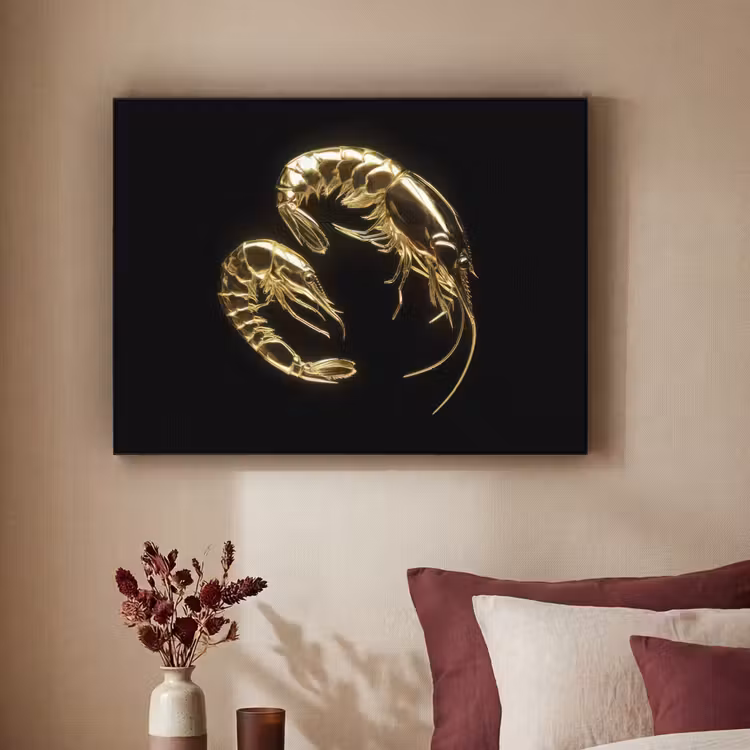 Art Frame - Garnalen - Zwart - Goud - Dieren — 2