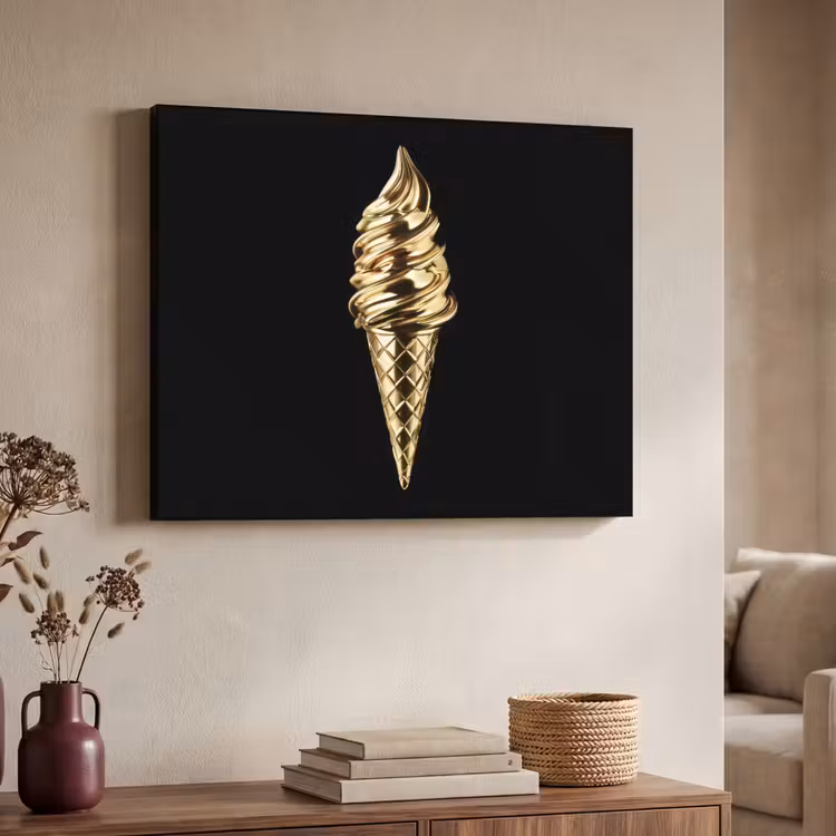 Art Frame - Ijs - Goud - Zwart - Eten — 4