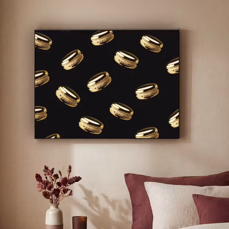 Art Frame - Macarons - Patroon - Goud - Zwart — 2