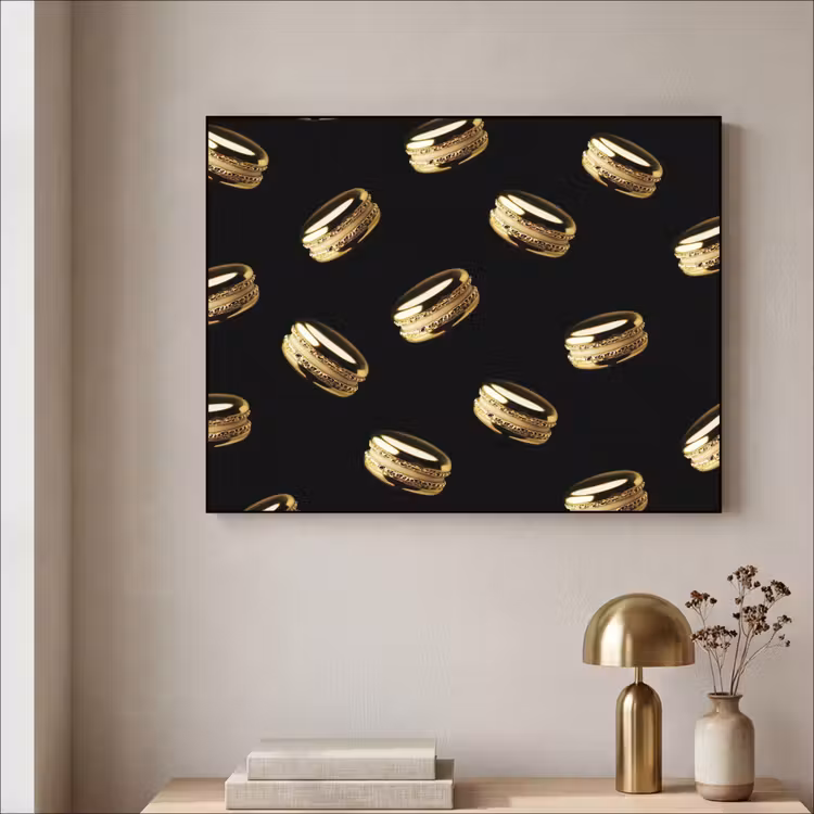 Art Frame - Macarons - Patroon - Goud - Zwart — 3
