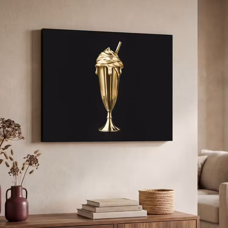 Art Frame - Milkshake - Goud - Drinken - Zwart — 4