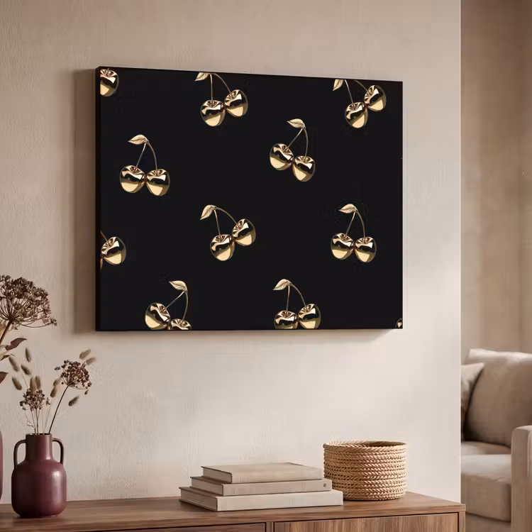 Art Frame - Patroon - Kersen - Goud - Chrome — 4