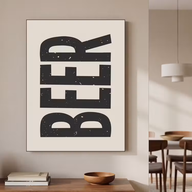 Art Frame - Beer - Vintage - Zwart - Beige — 4