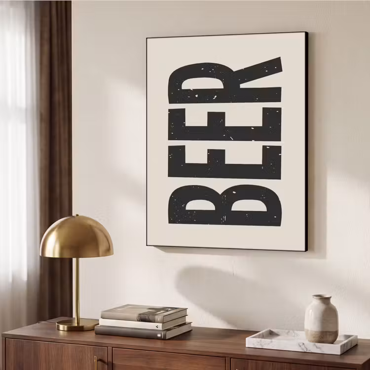 Art Frame - Beer - Vintage - Zwart - Beige — 6