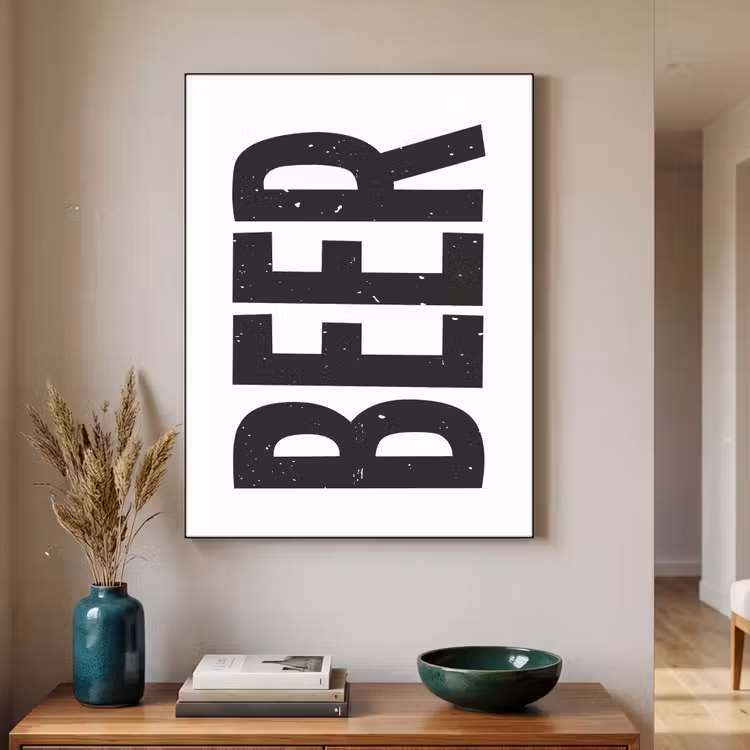 Art Frame - Bier - Japandi - Decoratie - Zwart — 3
