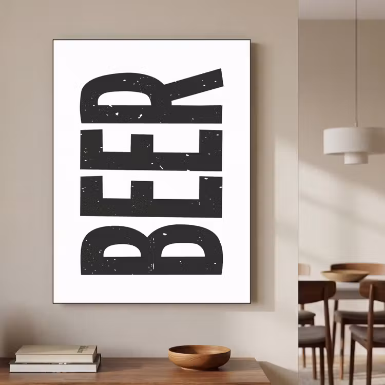 Art Frame - Bier - Japandi - Decoratie - Zwart — 5