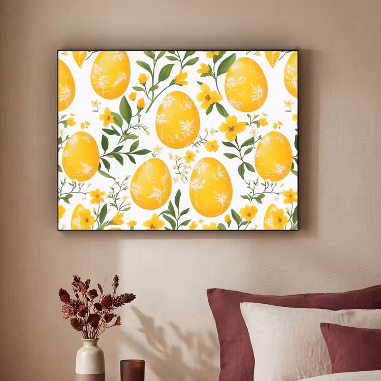 Art Frame - Bloemen - Paaseieren - Geel — 2