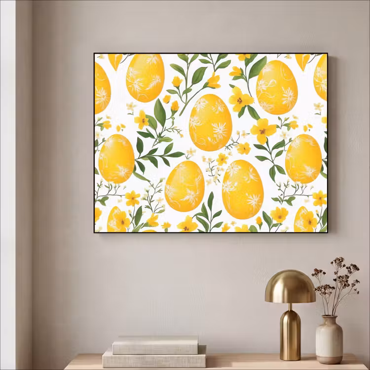 Art Frame - Bloemen - Paaseieren - Geel — 3