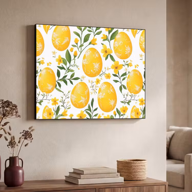 Art Frame - Bloemen - Paaseieren - Geel — 4