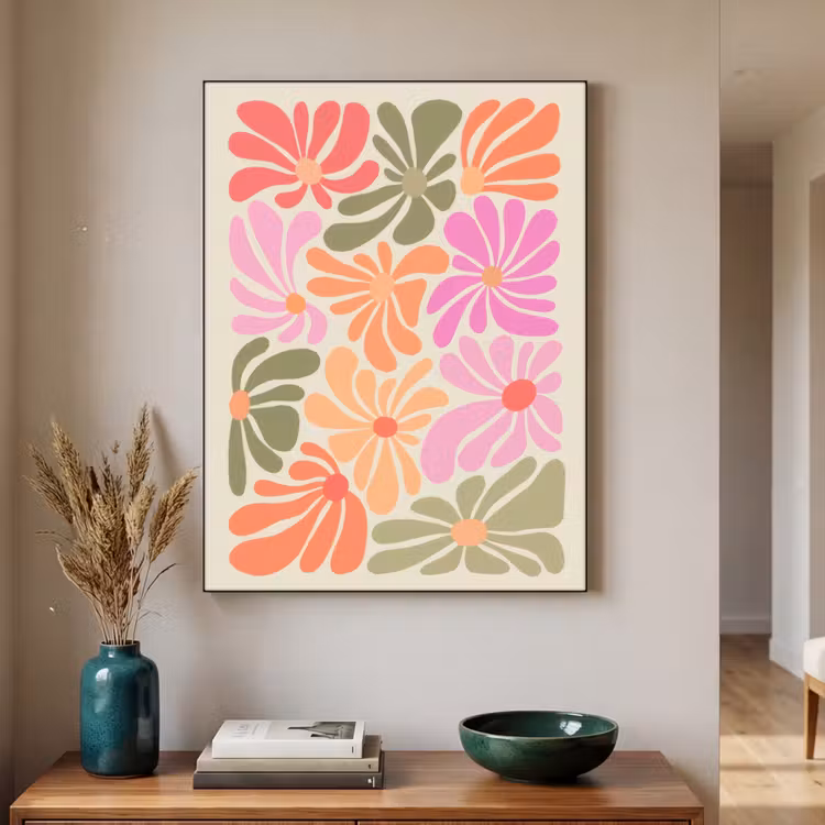Art Frame - Bloemvormen - Retro - Kleurrijk — 2