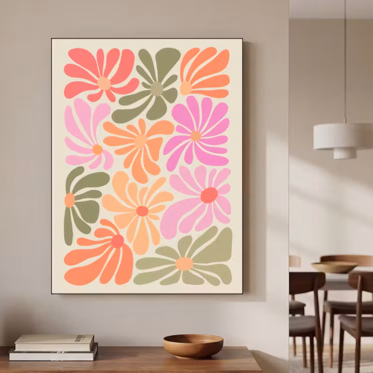 Art Frame - Bloemvormen - Retro - Kleurrijk — 5