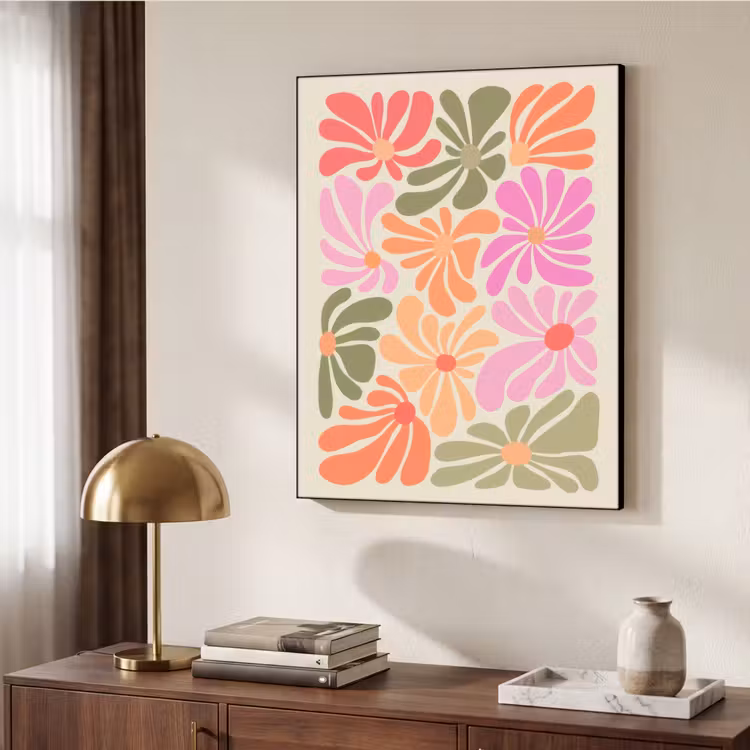 Art Frame - Bloemvormen - Retro - Kleurrijk — 7