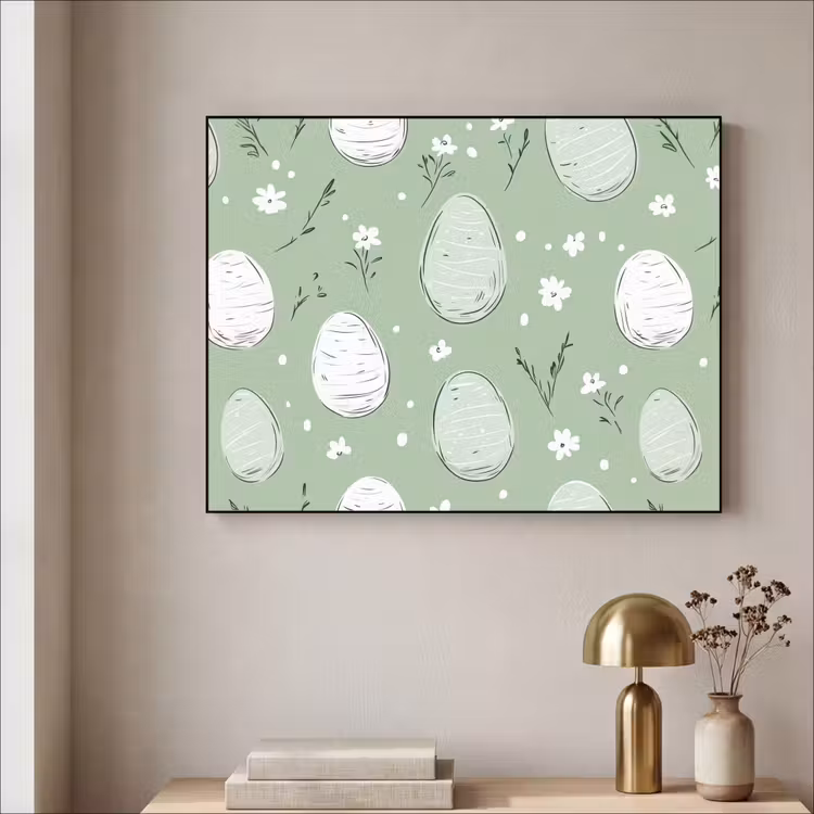 Art Frame - Groen - Eieren - Patroon — 3
