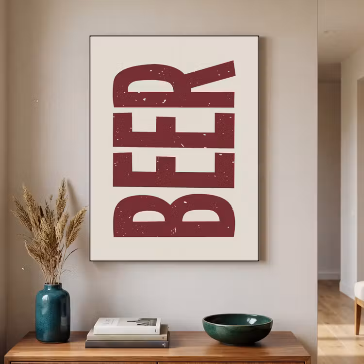 Art Frame - Japandi - Beer - Red - Retro — 2