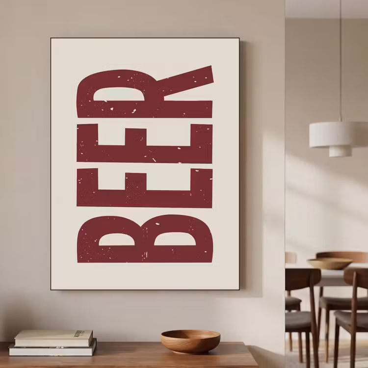 Art Frame - Japandi - Beer - Red - Retro — 4