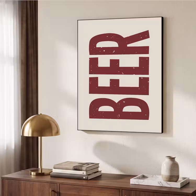 Art Frame - Japandi - Beer - Red - Retro — 7
