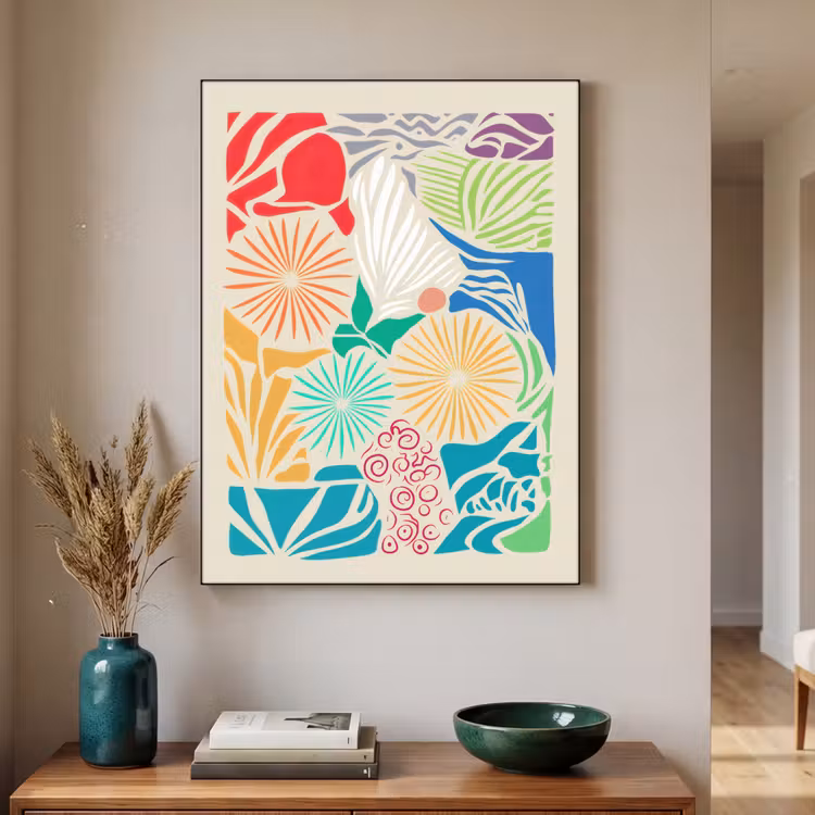Art Frame - Kleurrijk - Abstract - Bloemen - Patronen — 2