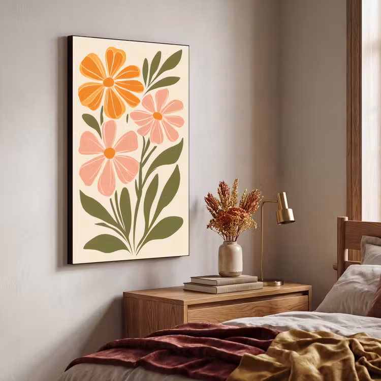 Art Frame - Minimalistisch - Bloemen - Bladeren - Roze — 4