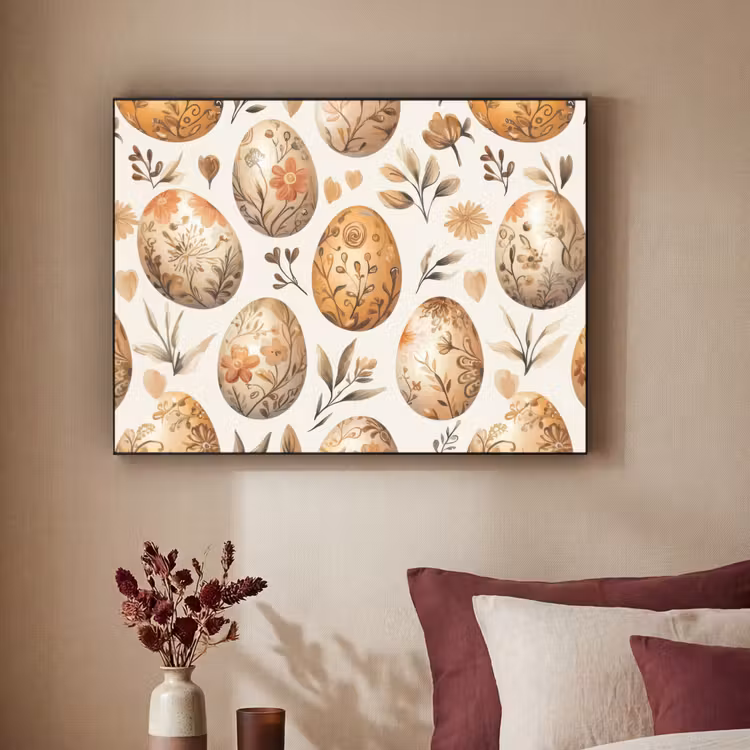 Art Frame - Paaseieren - Bruin - Bloemen — 2
