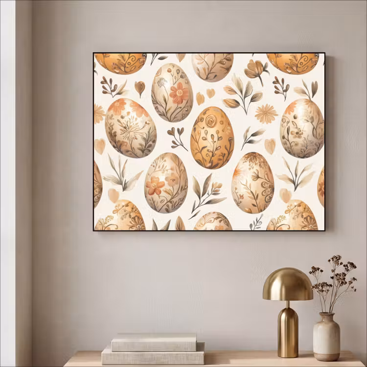 Art Frame - Paaseieren - Bruin - Bloemen — 3