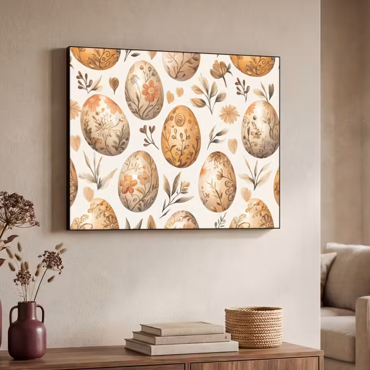 Art Frame - Paaseieren - Bruin - Bloemen — 4