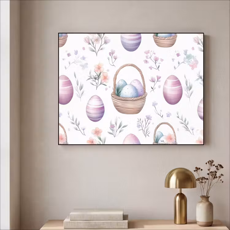 Art Frame - Bloemen - Paaseieren - Patroon — 3